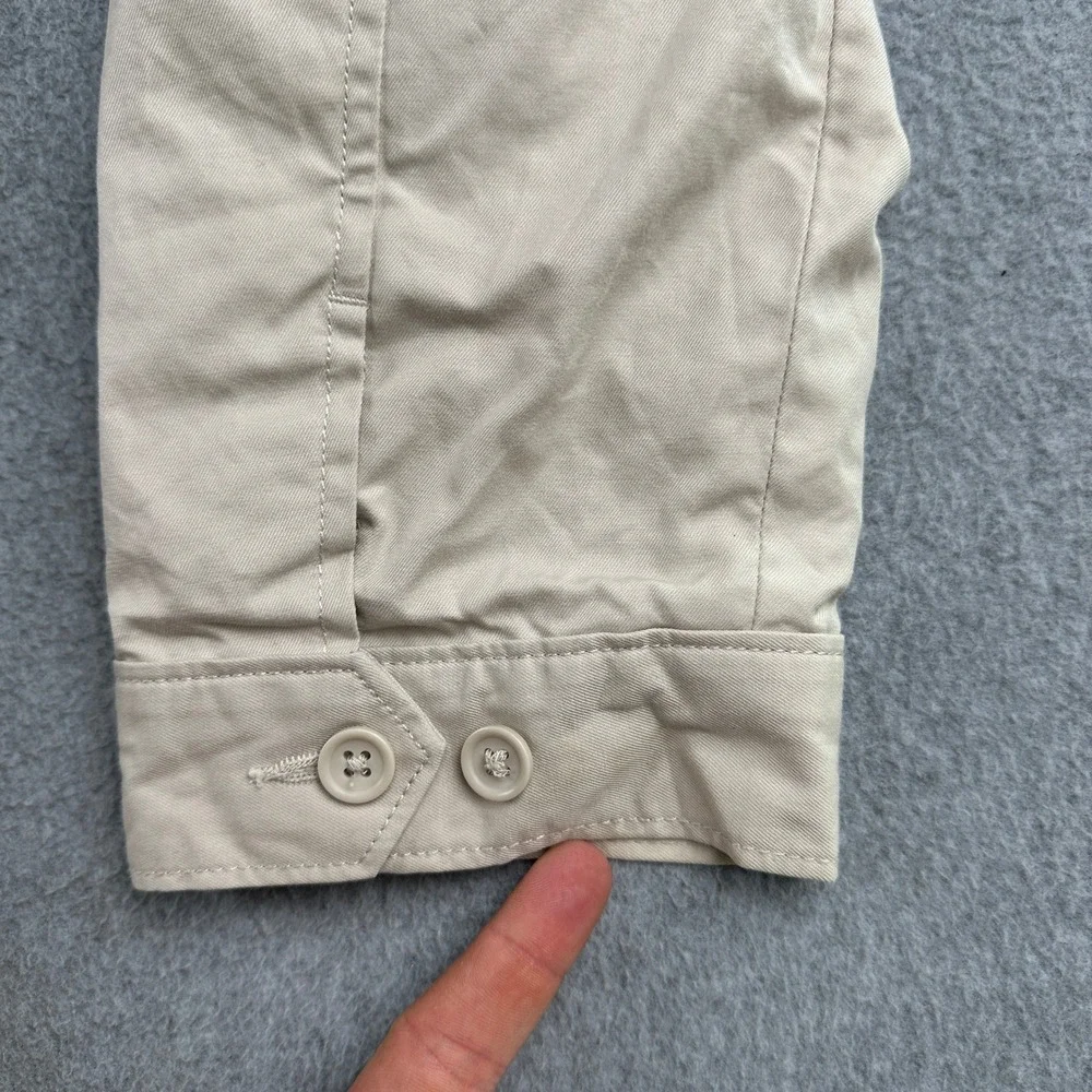 Vintage Banana Republic‎ Jacket Mens XL Beige Harrington Full Zip Cotton Casual